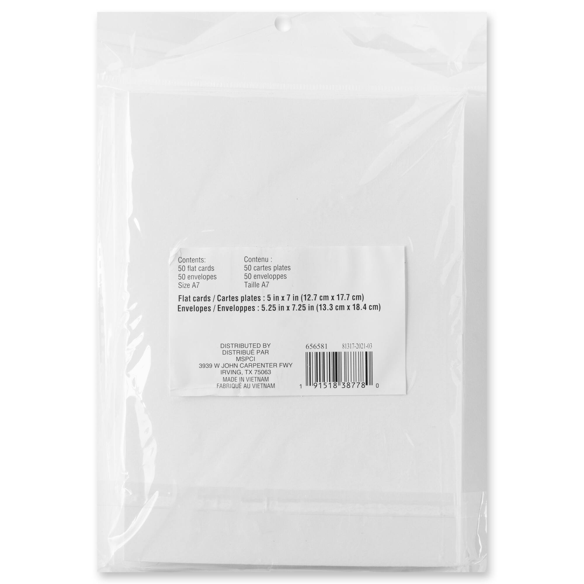 6 Packs: 50 ct. (300 total) 5" x 7" White Flat Cards & Envelopes by Recollections™